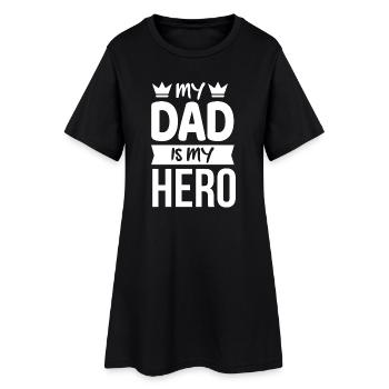 Papa père - Robe T-shirt Femme - noir - Devant