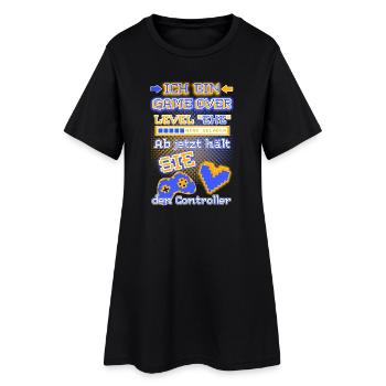ICH BIN GAME OVER - jetzt hält SIE den Controller - Frauen T-Shirt-Kleid - Schwarz - Vorne