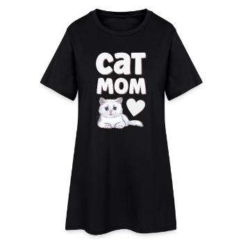 Chats Chats - Robe T-shirt Femme - noir - Devant