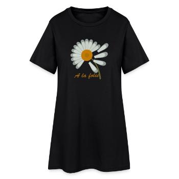 Je t'aime à la folie - Robe T-shirt Femme - noir - Devant