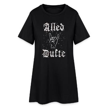 "Alled Dufte" cooler berliner Spruch - Frauen T-Shirt-Kleid - Schwarz - Vorne