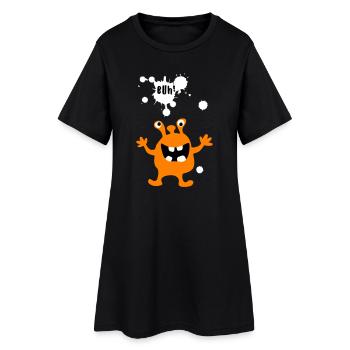 Monster Boo Zombie Comic Creature Kids Halloween - Women’s T-Shirt Dress - black - Front