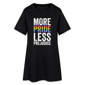 Pride Month LGBT - More Pride, Less Prejudice - Women’s T-Shirt Dress - black - Front