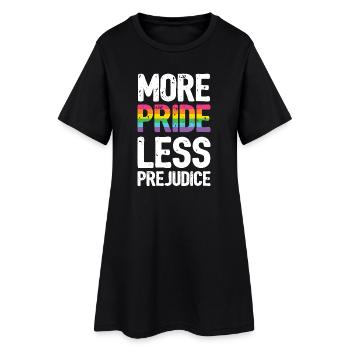 Mois de la fierté LGBT - Plus de fierté. Moins de préjugés. - Robe T-shirt Femme - noir - Devant