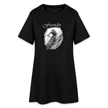 Freerider blanc - Robe T-shirt Femme - noir - Devant