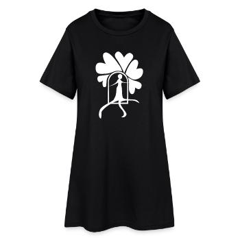 Sortez blanc - Robe T-shirt Femme - noir - Devant