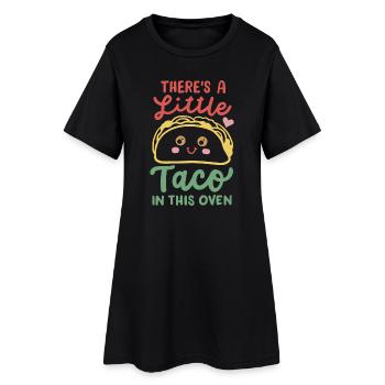 Schwangerschaftsankündigung Cinco de Mayo - Frauen T-Shirt-Kleid - Schwarz - Vorne