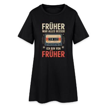 Retro Cassette Tape German Funny Quote - Robe T-shirt Femme - noir - Devant