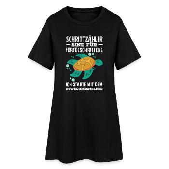 Podomètre? J’utilise le détecteur de mouvement - Robe T-shirt Femme - noir - Devant