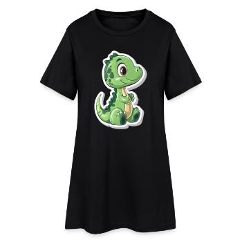 Dinosaure - Robe T-shirt Femme - noir - Devant
