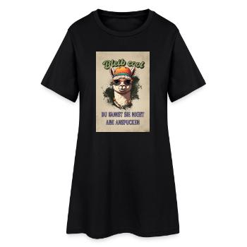 Llama Saying - Restez cool, chemise amusante drôle - Robe T-shirt Femme - noir - Devant