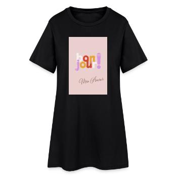 Bonjour Mon Amour – Love with French charm - Women’s T-Shirt Dress - black - Front