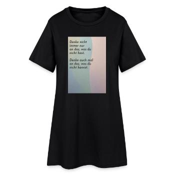 Pensez à ce que vous ne pouvez pas faire - Robe T-shirt Femme - noir - Devant