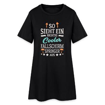 Voilà à quoi ressemble un parachutiste vraiment cool - Robe T-shirt Femme - noir - Devant