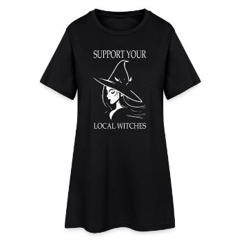 Humour noir des femmes sorcières - Robe T-shirt Femme - noir - Devant