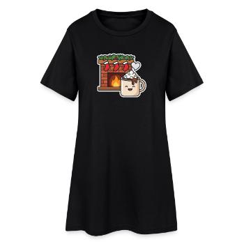 Chocomel warm by the fire cheerful - Women’s T-Shirt Dress - black - Front