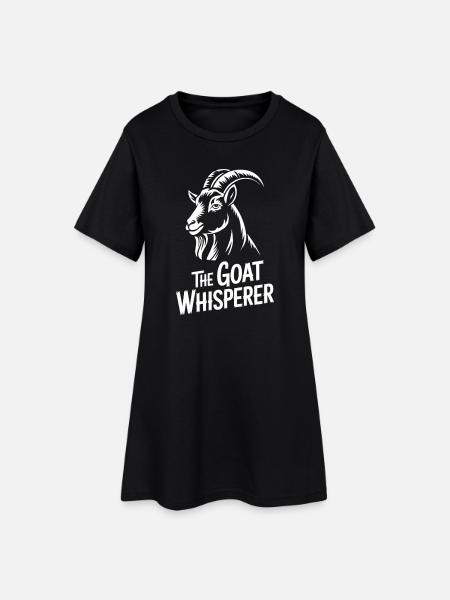 The Goat Whisperer Lustiges Ziegen Whisperer - Frauen T-Shirt-Kleid - Schwarz