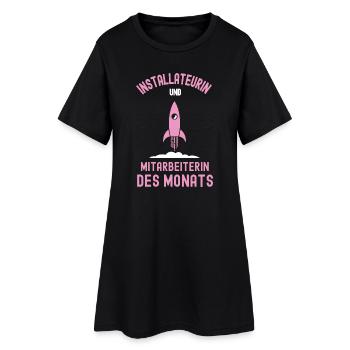 Meilleur Employé Plombier du Mois - Robe T-shirt Femme - noir - Devant