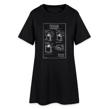Plan de brevet pour briquet vintage - Robe T-shirt Femme - noir - Devant