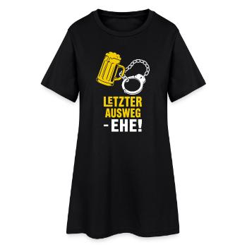 Mème du mariage en dernier recours - Robe T-shirt Femme - noir - Devant
