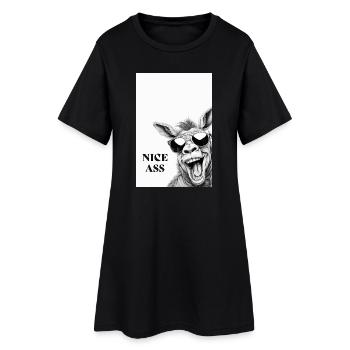 Nice Ass – Funny Donkey Poster with Humor - Women’s T-Shirt Dress - black - Front