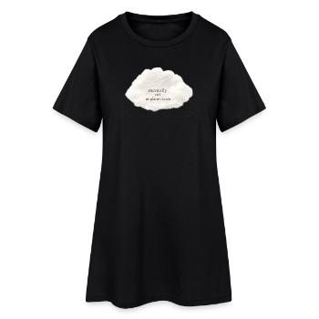 Mode avion mental - Robe T-shirt Femme - noir - Devant
