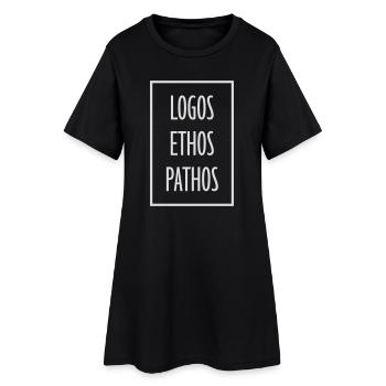 Logos Ethos Pathos Rhetoric Philosophy Student - Women’s T-Shirt Dress - black - Front