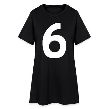 Number 6 - Women’s T-Shirt Dress - black - Front