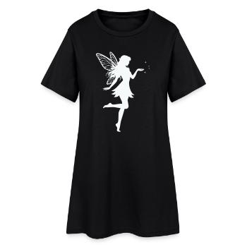 Fee Elfe  - Frauen T-Shirt-Kleid - Schwarz - Vorne