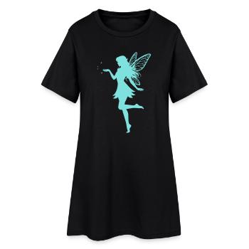 Silhouette de fée avec des étoiles - Robe T-shirt Femme - noir - Devant