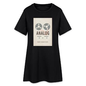 ANALOGIQUE – Avançons rapidement. Rembobinez. Profitez-en. - Robe T-shirt Femme - noir - Devant