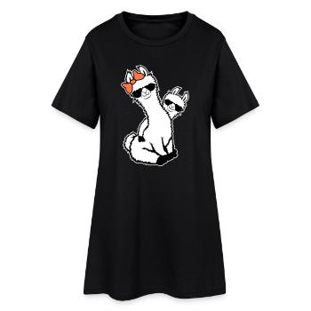 2 Lamas Maman Enfant Maman Cool Maman Lunettes de soleil Maman - Robe T-shirt Femme - noir - Devant