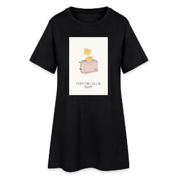 Tout sera foutu – Affiche drôle de cuisine - Robe T-shirt Femme - noir - Devant