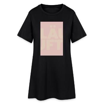 Série avec superposition de fautes de frappe pastel - Robe T-shirt Femme - noir - Devant