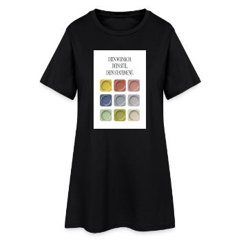 Dein Wunsch Dein Stil Dein Statement - Frauen T-Shirt-Kleid - Schwarz - Vorne