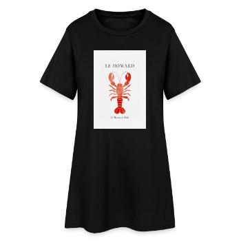Le Homard Club Reduced Lobster Design France - Robe T-shirt Femme - noir - Devant