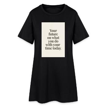 Votre avenir dépend d’un devis minimal avec empattement - Robe T-shirt Femme - noir - Devant