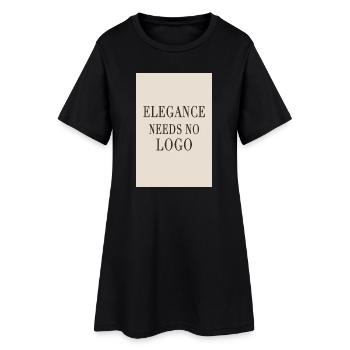 Elegance Needs No Logo – Quiet Luxury Design - Frauen T-Shirt-Kleid - Schwarz - Vorne
