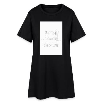 Gerichtssaal Wortspiel Minimalistisch - Frauen T-Shirt-Kleid - Schwarz - Vorne