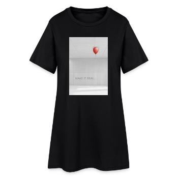 Make it real Motivation Success Dreams Saying - Women’s T-Shirt Dress - black - Front