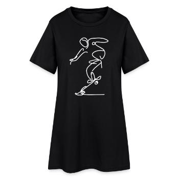 Skateboarder Drawing - Women’s T-Shirt Dress - black - Front