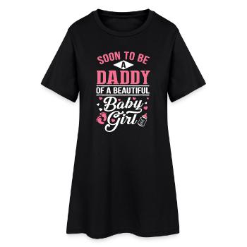 Bientôt le père d’une petite fille - Robe T-shirt Femme - noir - Devant