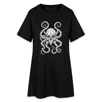 Marée du Crâne du Kraken - Robe T-shirt Femme - noir - Devant