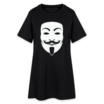 Anonymus_Maske - Women’s T-Shirt Dress - black - Front
