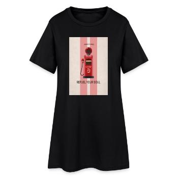 Refuel Your Soul - Premium Coffee Poster - Frauen T-Shirt-Kleid - Schwarz - Vorne