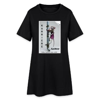 Karriereleiter Ratte Karikatur - Frauen T-Shirt-Kleid - Schwarz - Vorne