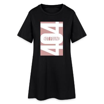 404 Not Found - Dusty Rose - Frauen T-Shirt-Kleid - Schwarz - Vorne