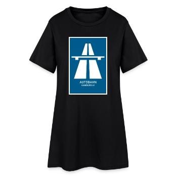 Autobahn Hamburg A1 Retro Poster - Frauen T-Shirt-Kleid - Schwarz - Vorne