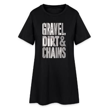 Chemise cadeau de vélo de gravier - Robe T-shirt Femme - noir - Devant