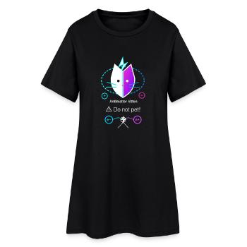 Chaton d’Antimatière - Robe T-shirt Femme - noir - Devant